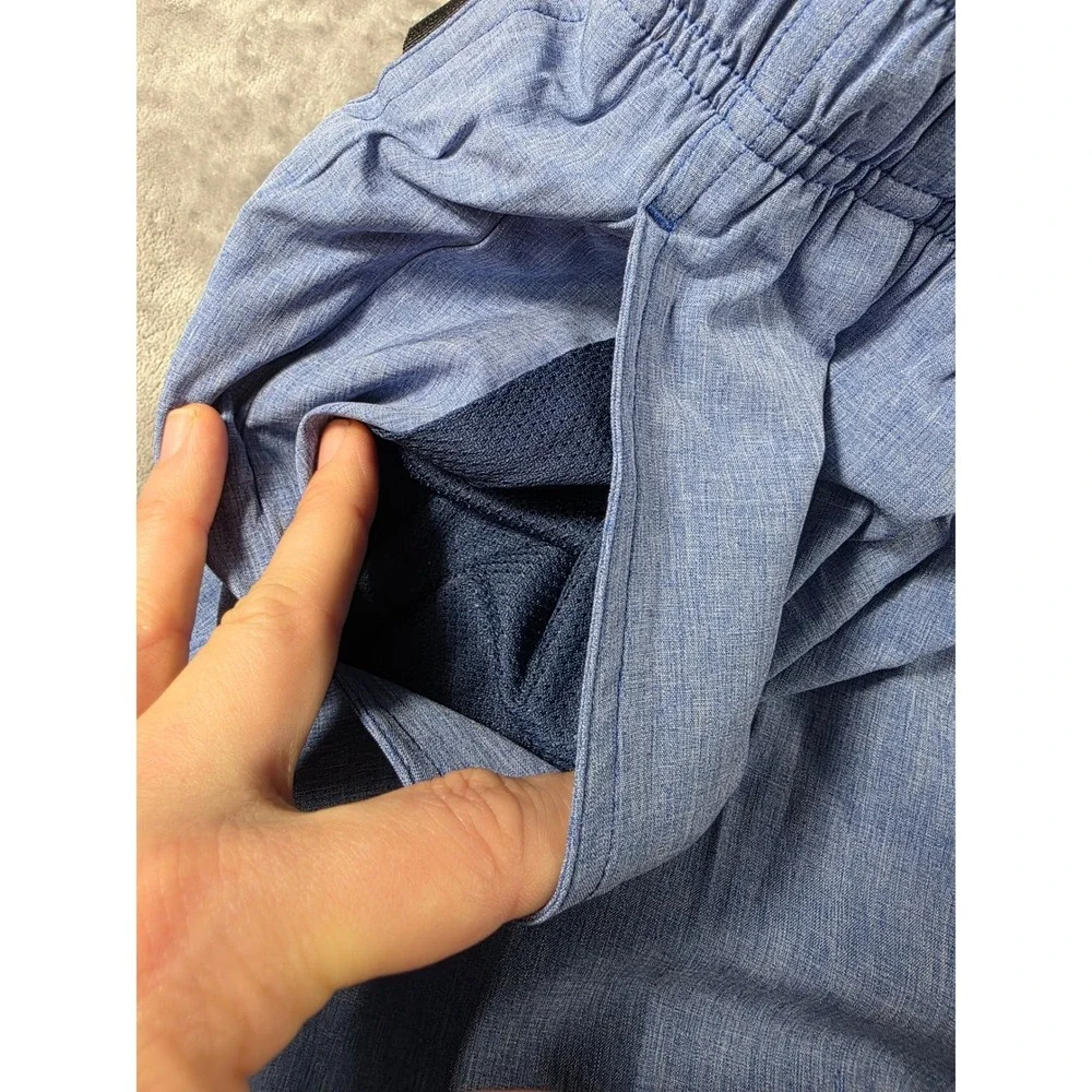 Nike Swim Trunks Lined Shorts Mens 3XL Blue Heathered 4-Way Stretch NWT
